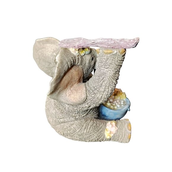 Vintage Tuskers Elephant Taking Bath Figurine, Bathing Bubbles Resin 1998 Cute - Picture 6 of 8